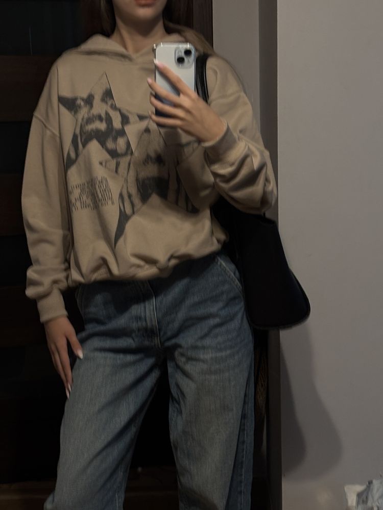 100% bawełna bluza admor s SCREAMING STARS HEAVY HOODIE (TAUPE)