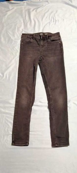 Czarne spodnie jeansy rurki skinny 152 C&A stan bardzo dobry