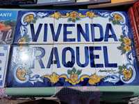 Painel composto por seis azulejos, personalizado "Vivenda Raquel"