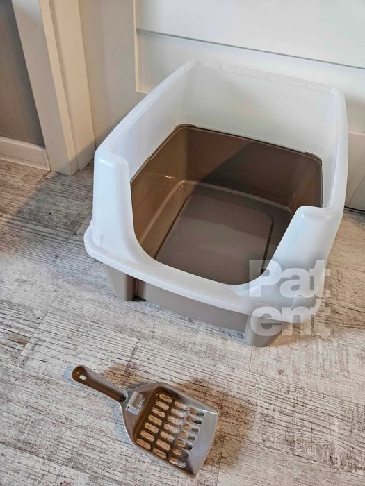 Kuweta dla kota duża otwarta z łopatką pojemna kot dom