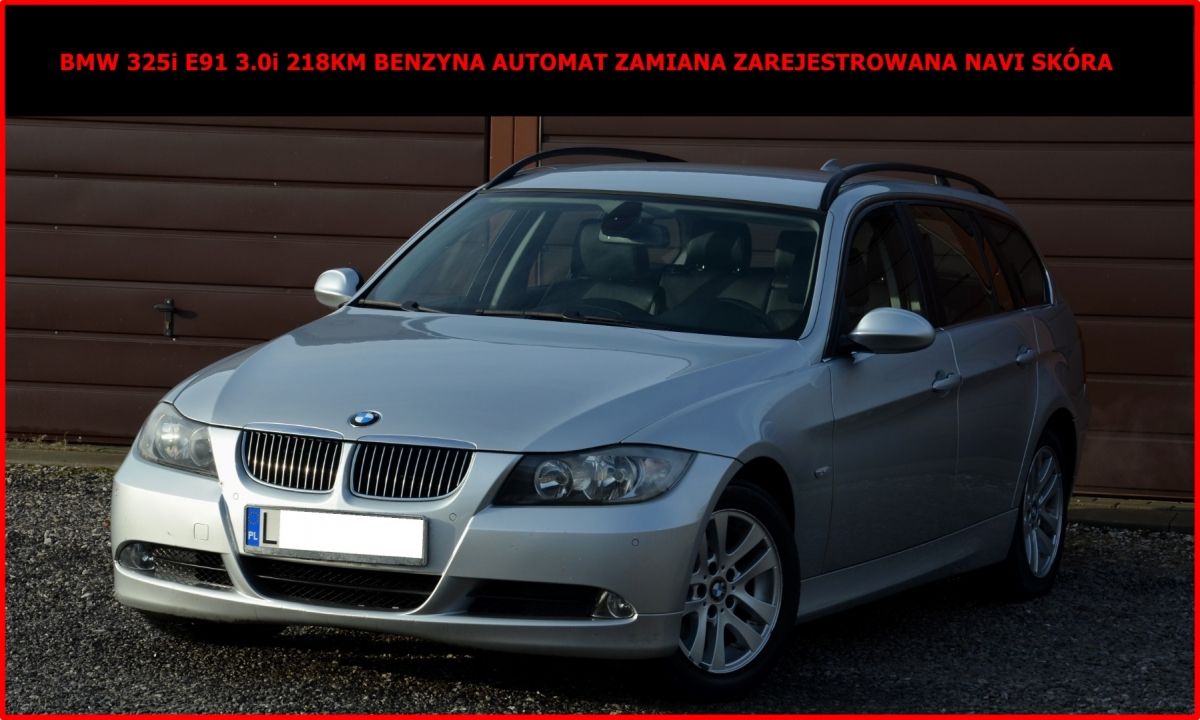 BMW 325i E91 3.0i 218KM Benzyna Zamiana Zarej. w PL Navi Skóra