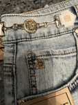 Mega spodenki Loewe jeans -zlote dodatki i przetarcia r.30/L