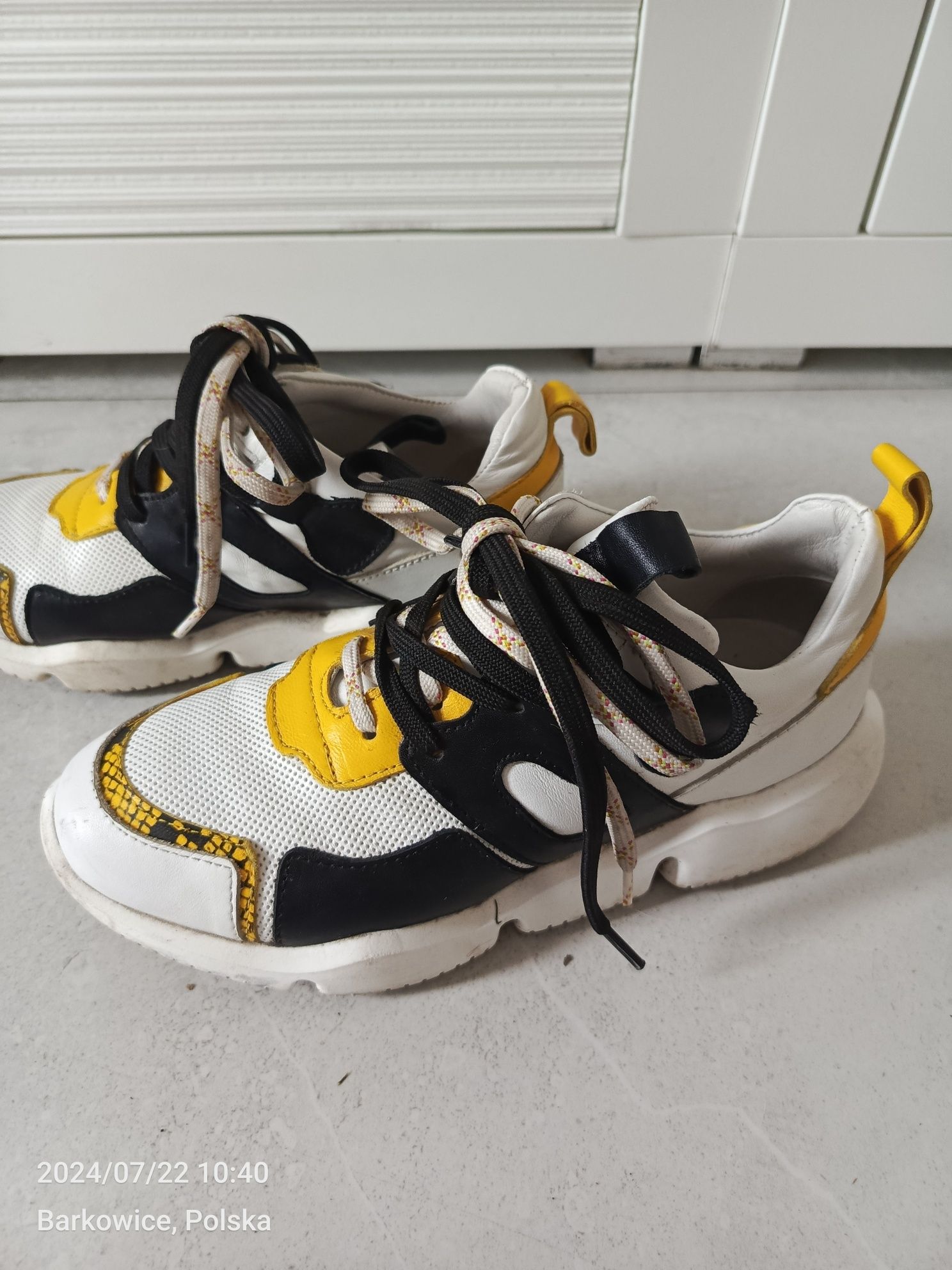 Buty sportowe sneakersy wiosna Gino Rossi 37 skóra tania wysyłka