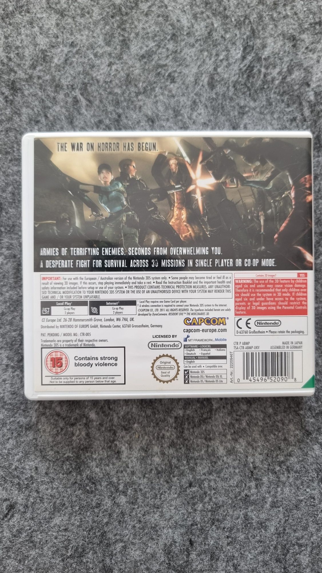 Resident Evil: The Mercenaries 3D Nintendo 3DS