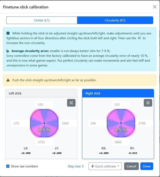 2 modulos Dualsense Edge com joysticks TMR