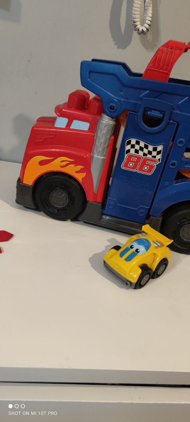 Auto samochód pojazd ciężarówka laweta tir megablocks mega bloks