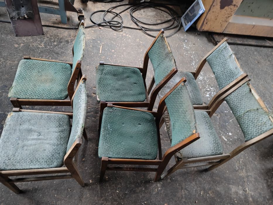 Stare Krzesła PRL 6szt komplet vintage Krzesło Krzesełko