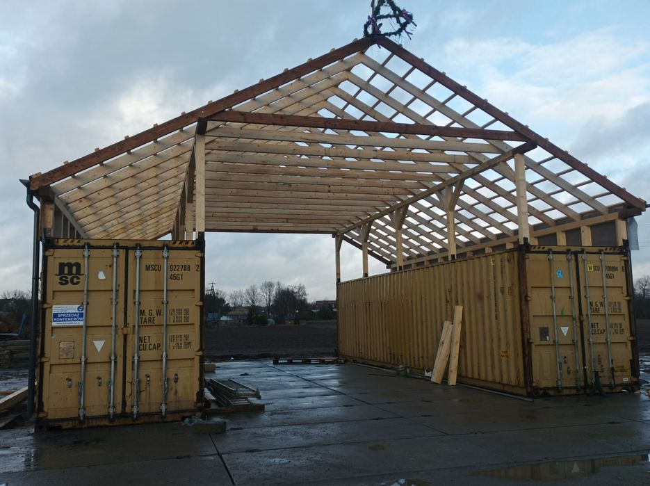 Wiata, hala, zadaszenia kontenerowe