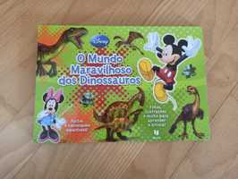 Livro puzzle O Mundo Maravilhoso dos Dinossauros Disney