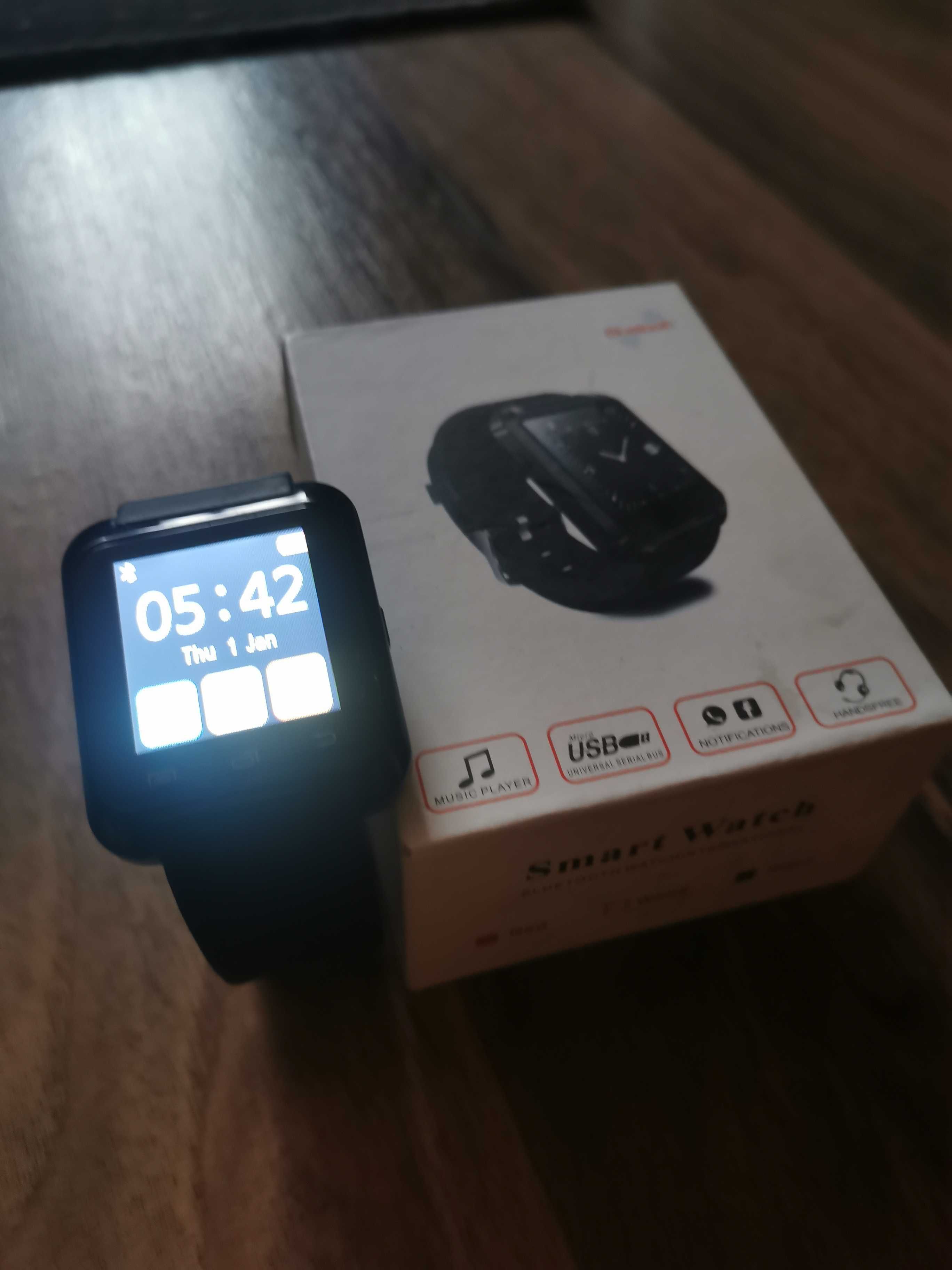 Czarny Smart Watch .Zegarek Bluetooth