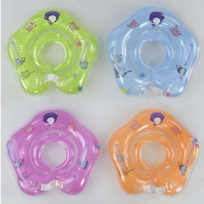 Коло на шию для купання малюків з ручками(блакитний)