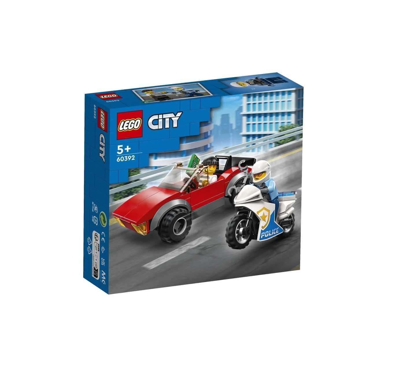 LEGO CITY 60392 Motocykl Policyjny Pościg Za Samochodem Klocki *NOWE*