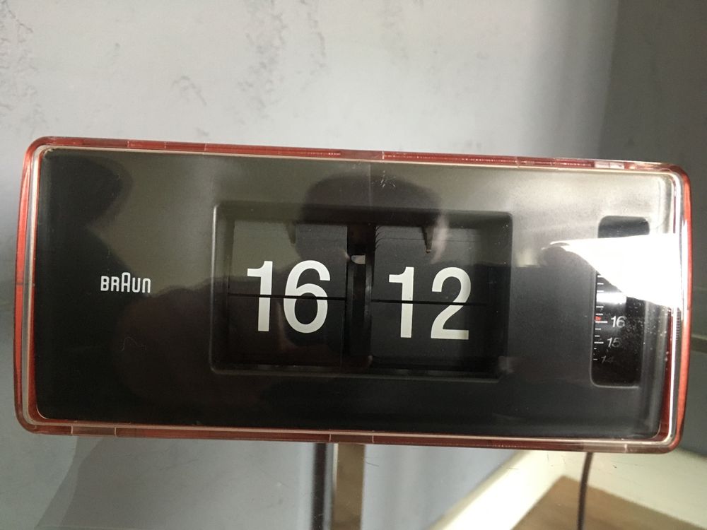 Braun 4934 Phase 2 Flip Clock zegar budzik vintage 1970s design