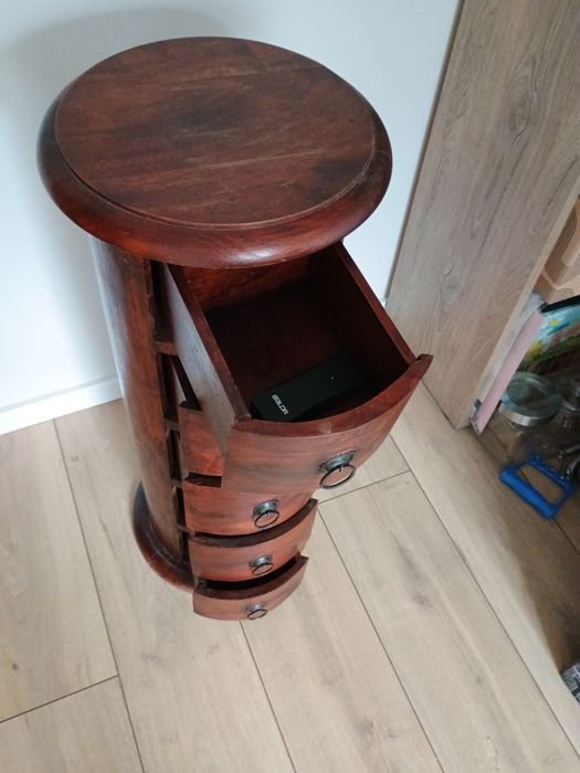 Komoda okrągła lite drewno