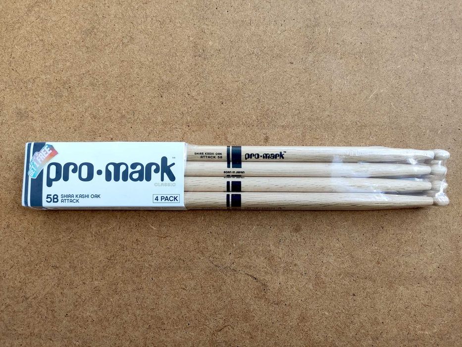 Baquetas Pro Mark 5B Shira Kashi Oak Attack - 4 Pack NOVO