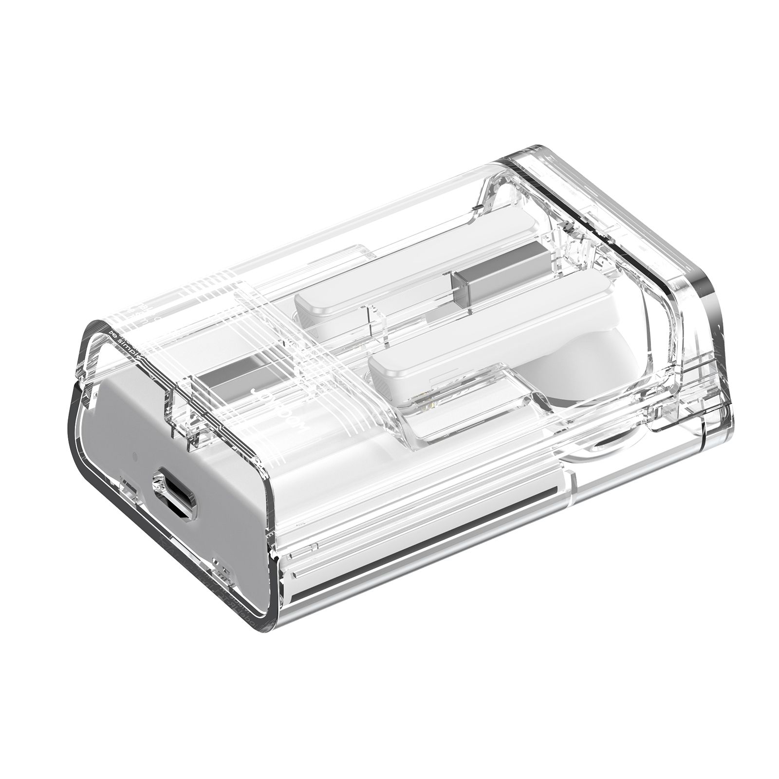 słuchawki bezprzewodowe tws icelens series ze światłami led białe