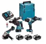 Makita 18V szlifierka DGA506 młotowiertarka DHR243 + DDF486 DLX3157TJ