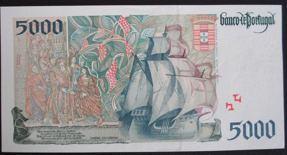 Nota 5000 escudos Vasco da Gama