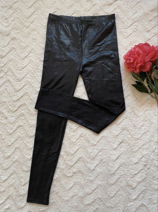 Getry legi legginsy damskie ciepłe animal print  S