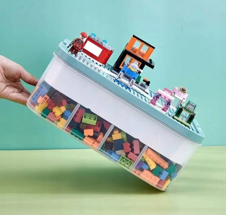 Pojemnik na Klocki 3 Warstwowy Pietrowy LEGO Organizer z przegródkami