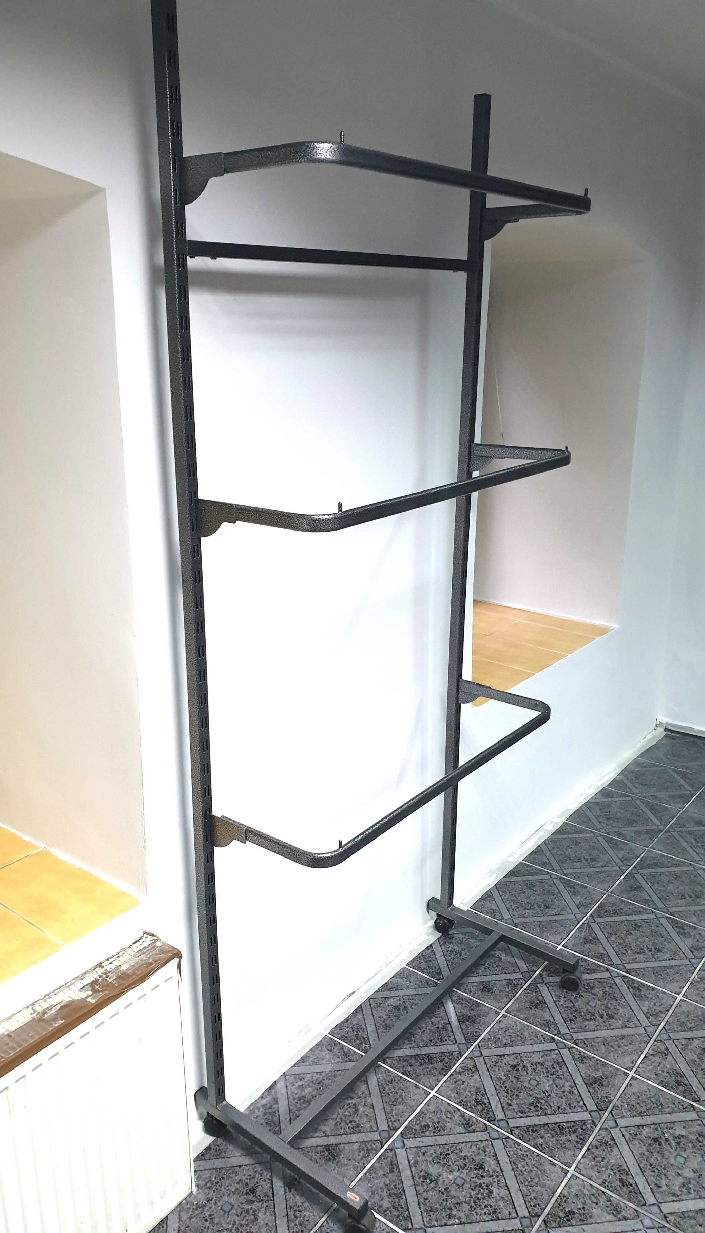 Stojak, wieszak z profilu perforowanego - wysoki 228cm