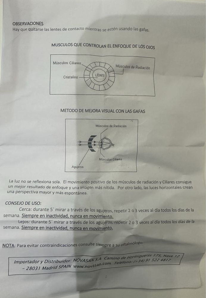 Óculos estenopeicos reticulares