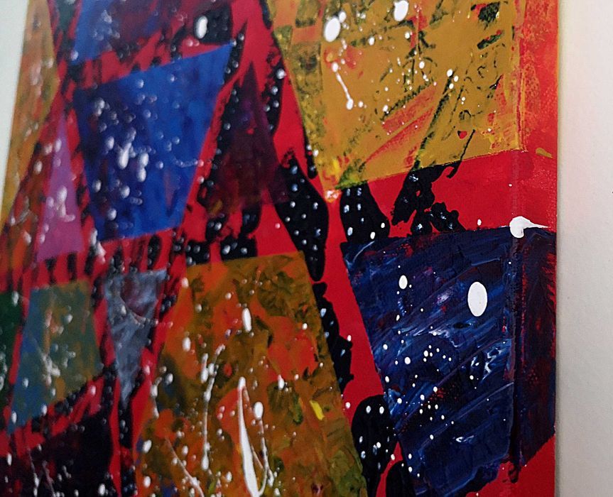 "Geometryczna Symfonia" - Obraz Akrylowy na Płótnie 55x46cm
