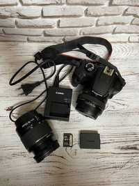 Об'єктив Canon 1/4 50 та фотоапарат Canon EOS 4000D
