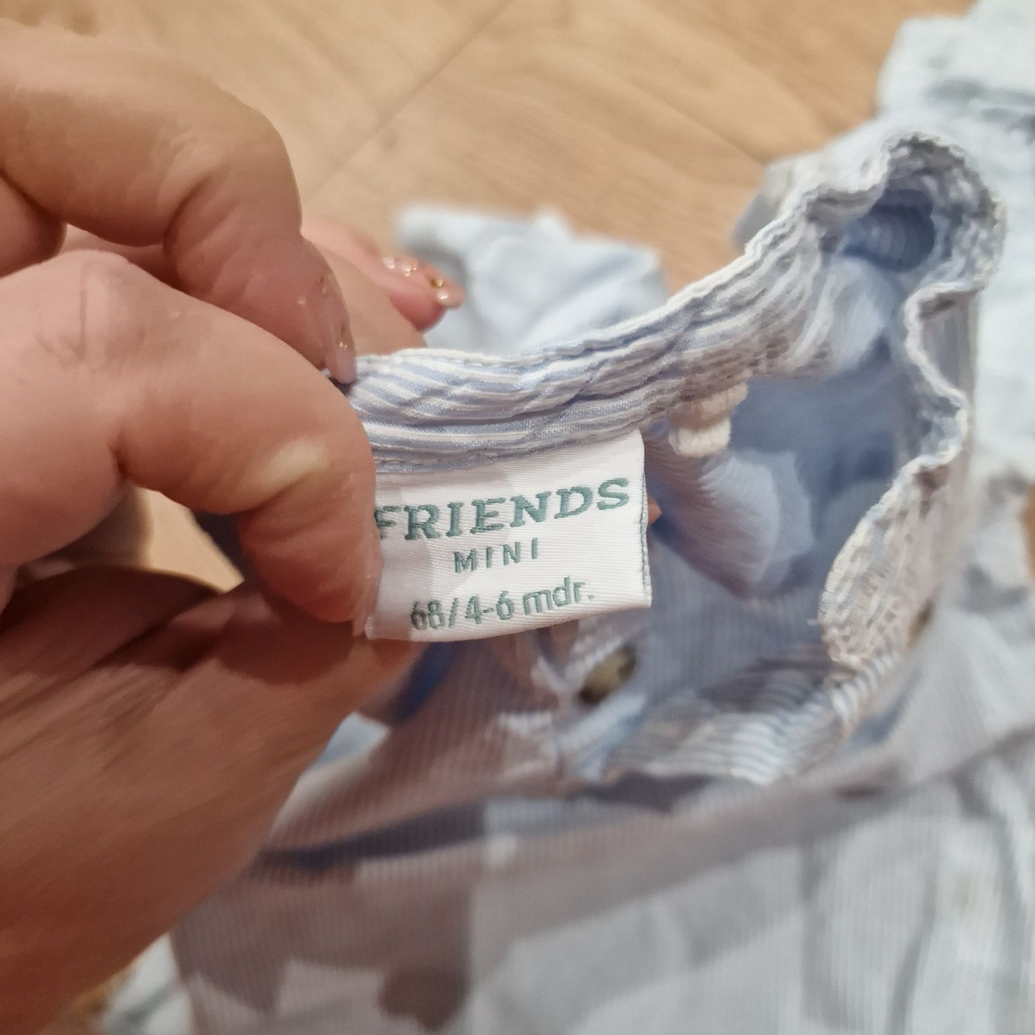 Koszula Friends 68 prążki długi rękaw