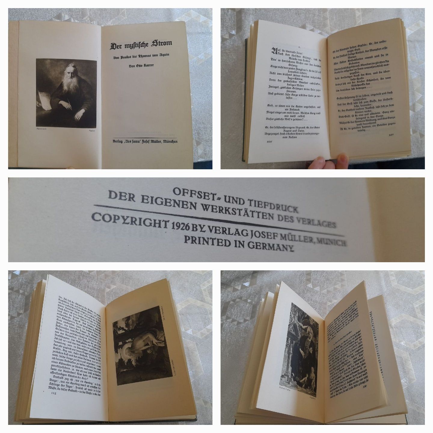 Mistyczny strumien od Pawla do Tomasza z 1926r. po niemiecku