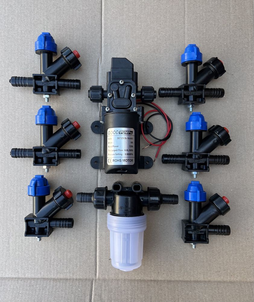 Комплект саморобного обприскувача. Насос для саморобного обприскувача
