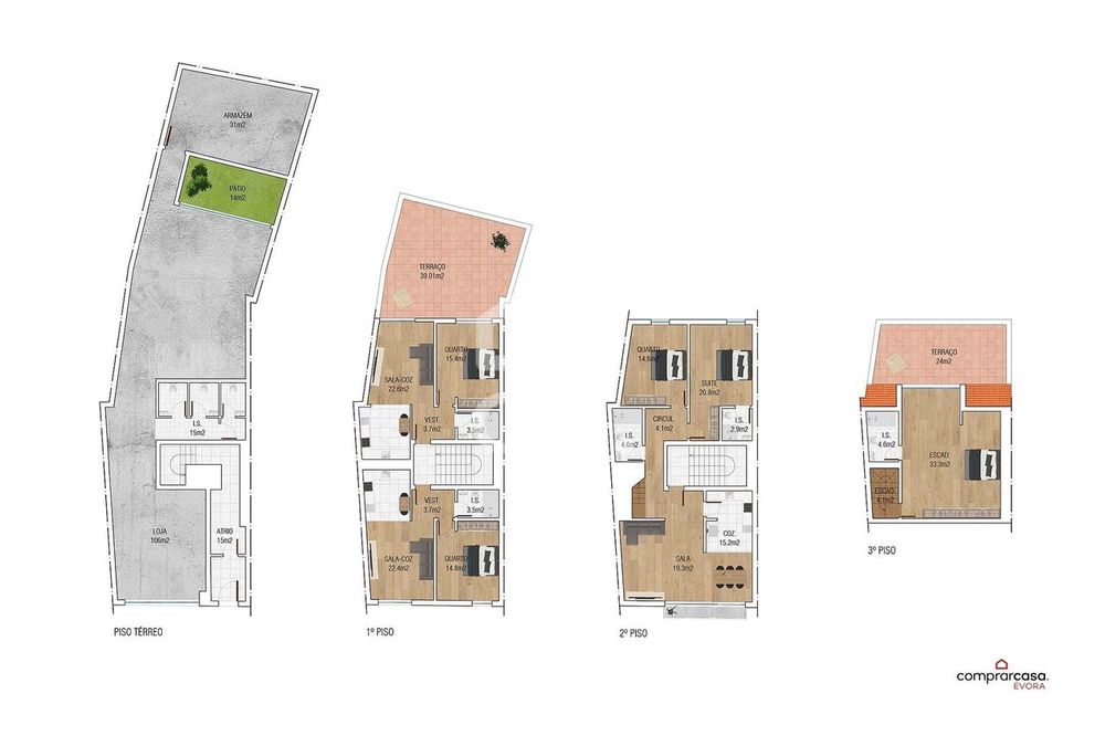 Prédio em ruína com 224 m2 no centro de Vendas Novas
