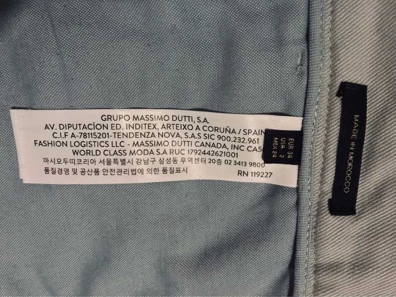 Spodnie Massimo Dutti rozmiar XS/34 jasnoniebieski