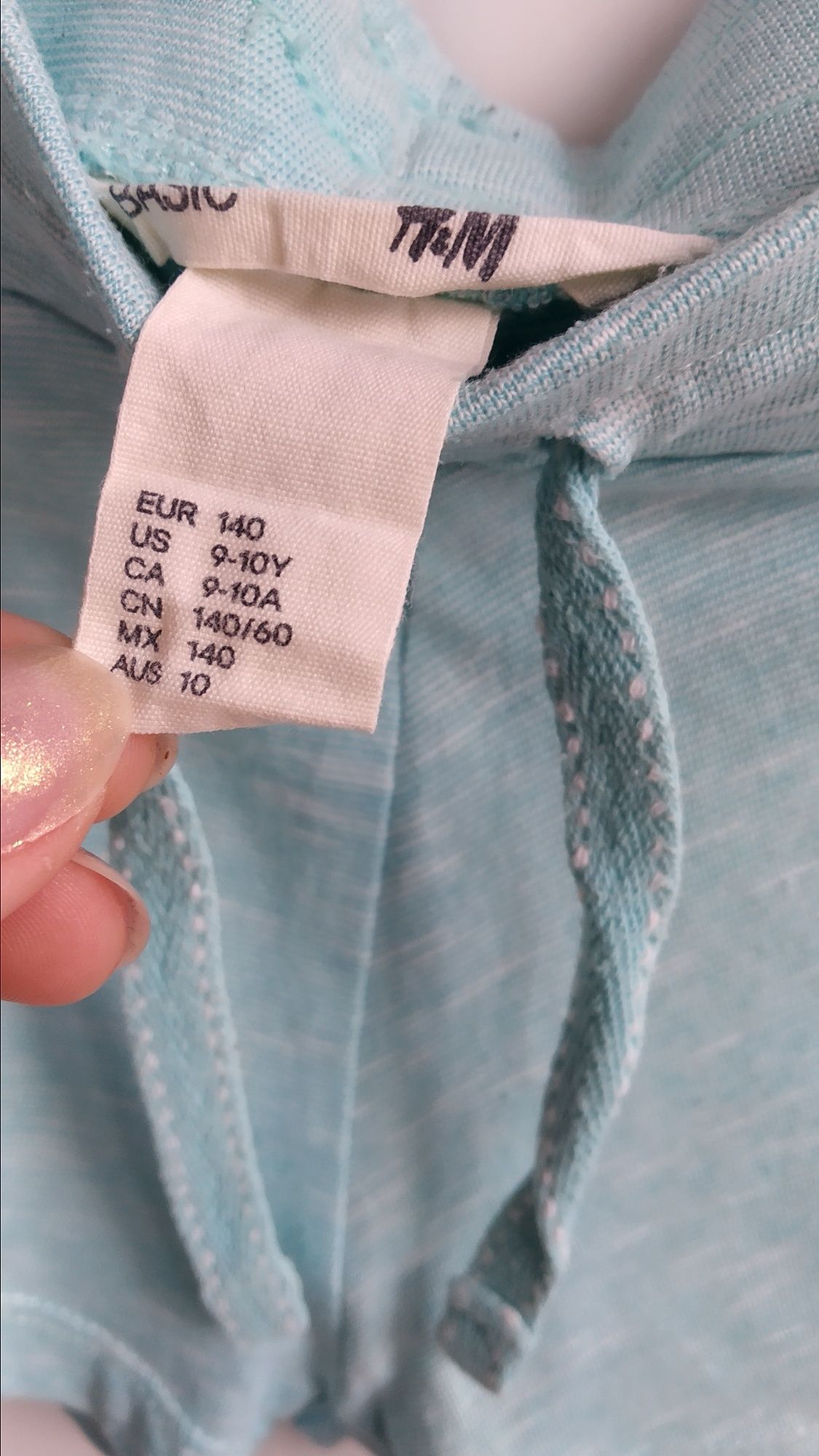 Krótkie spodenki szorty H&M 140 miętowe