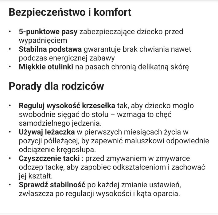 Krzesełko Linonelo Linn Plus Turkusowe