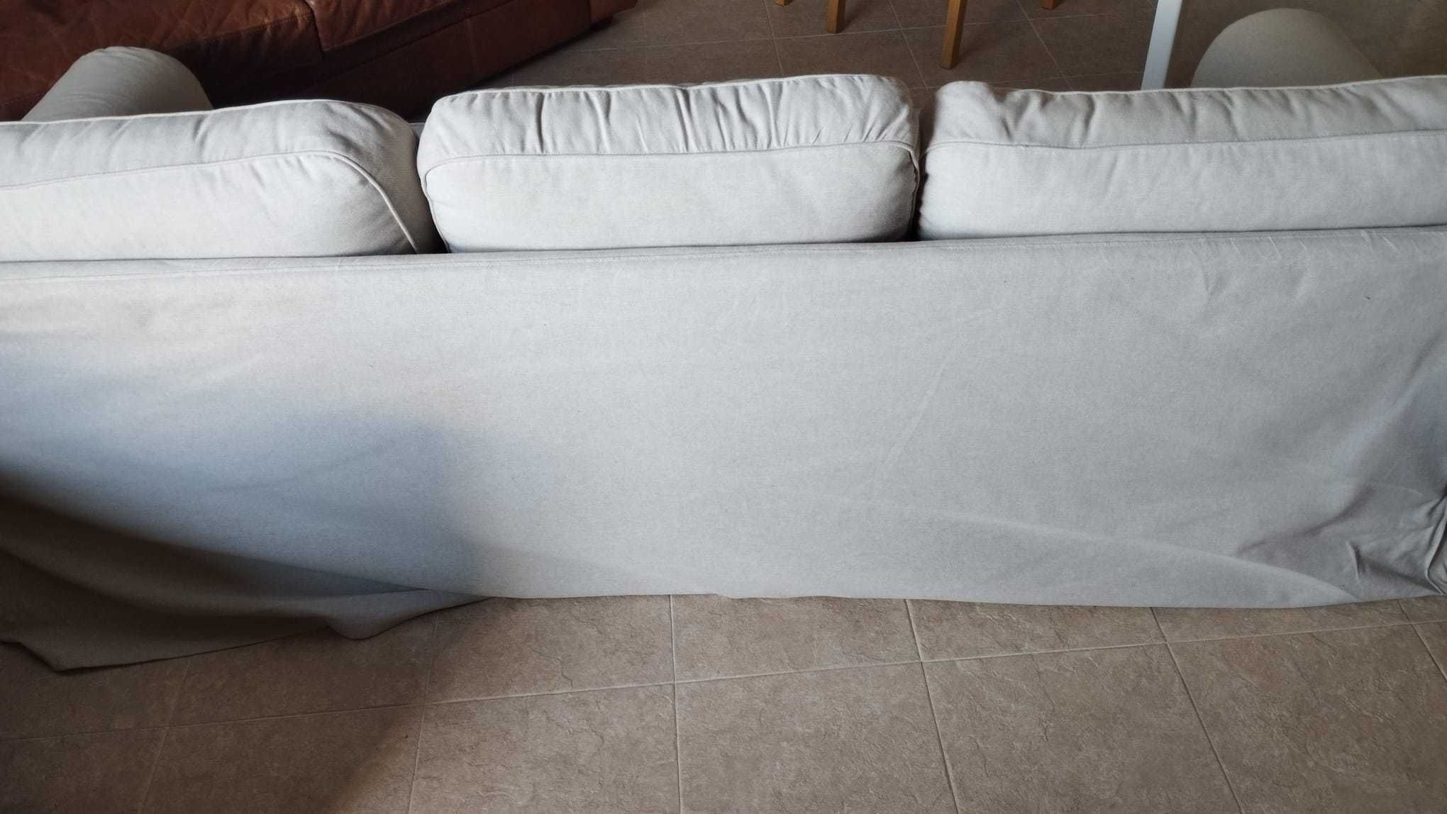 Sofá 3 lugares Ikea cinz/beje em excelente estado