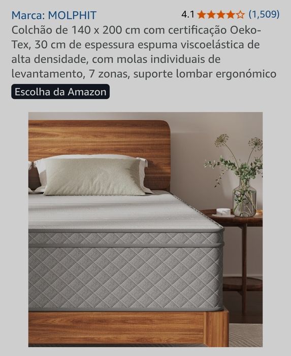 Colchão casal 200x140x30 novo