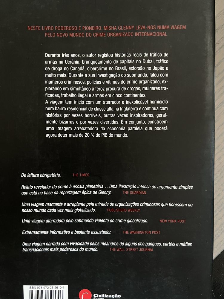 Livro Mc Máfia - O crime organizado sem fronteiras