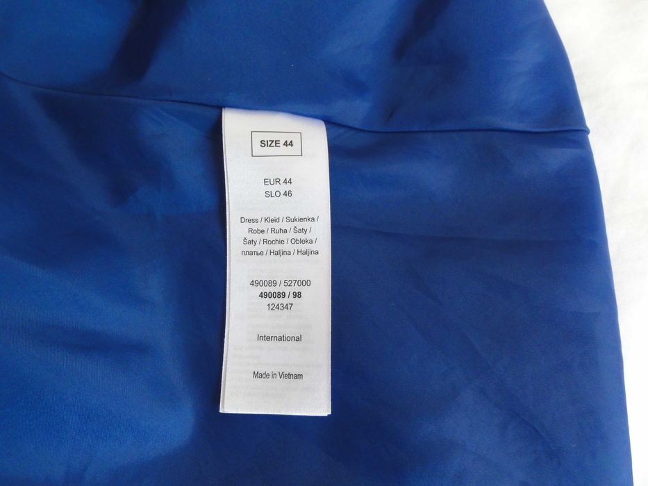Sukienka damska elegancka business rozm.44 / L granatowa z metką