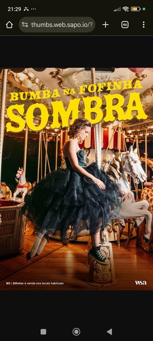 Bilhetes - Espetáculo Sombra - Caldas da Rainha