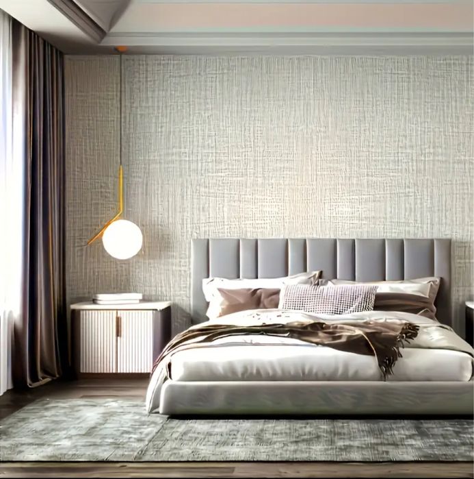 Papel de parede 3D para Paredes Texturizado cinzento