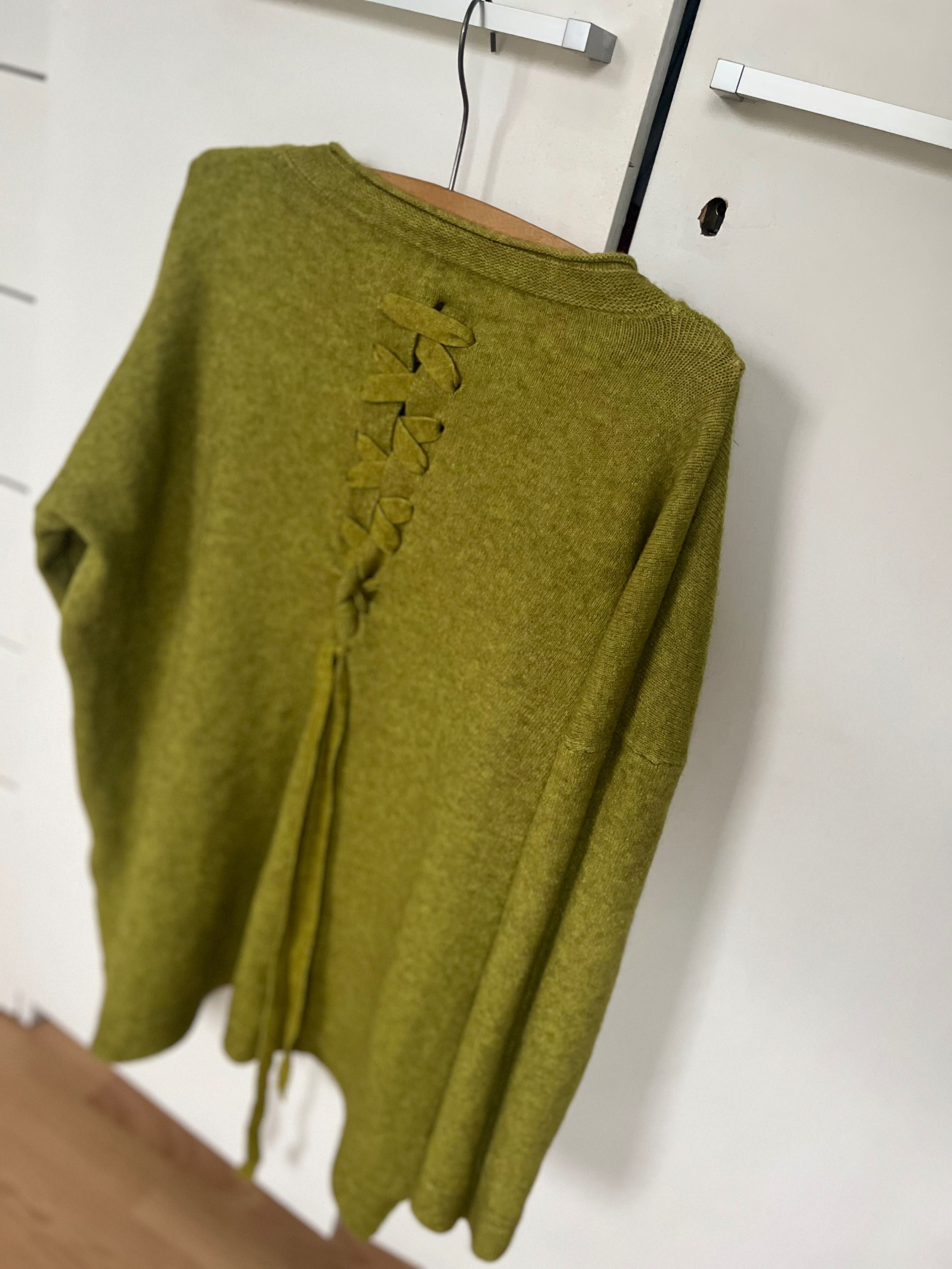 Sweter damski zielony N.Everyday rozmiar S/M Wiskoza modal angora