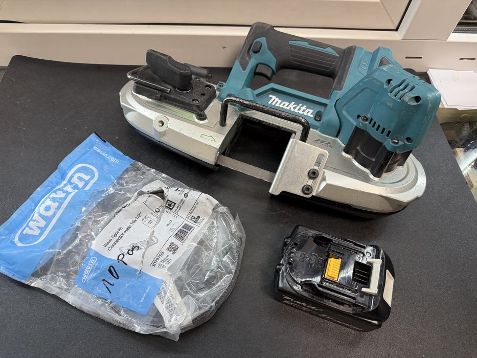 Piła taśmowa MAKITA DPD183 + bateria 5Ah + szpula