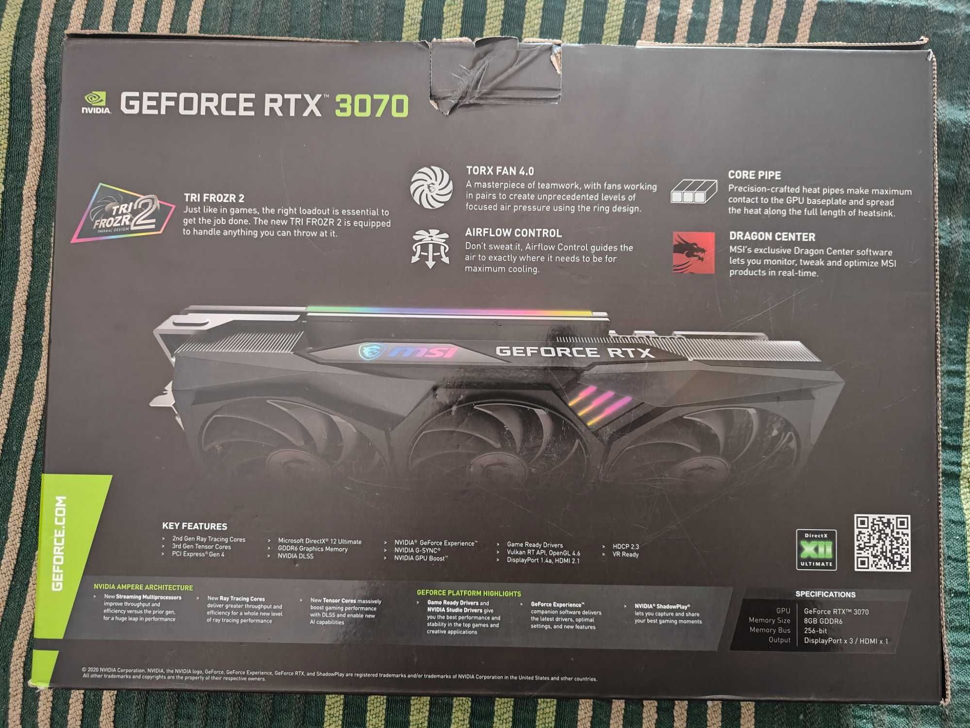 Placa Gráfica MSI GeForce RTX 3070 GAMING X TRIO 8GB GDDR6