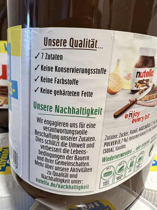 Nutella z Niemiec 2 kg 2 sloiki
