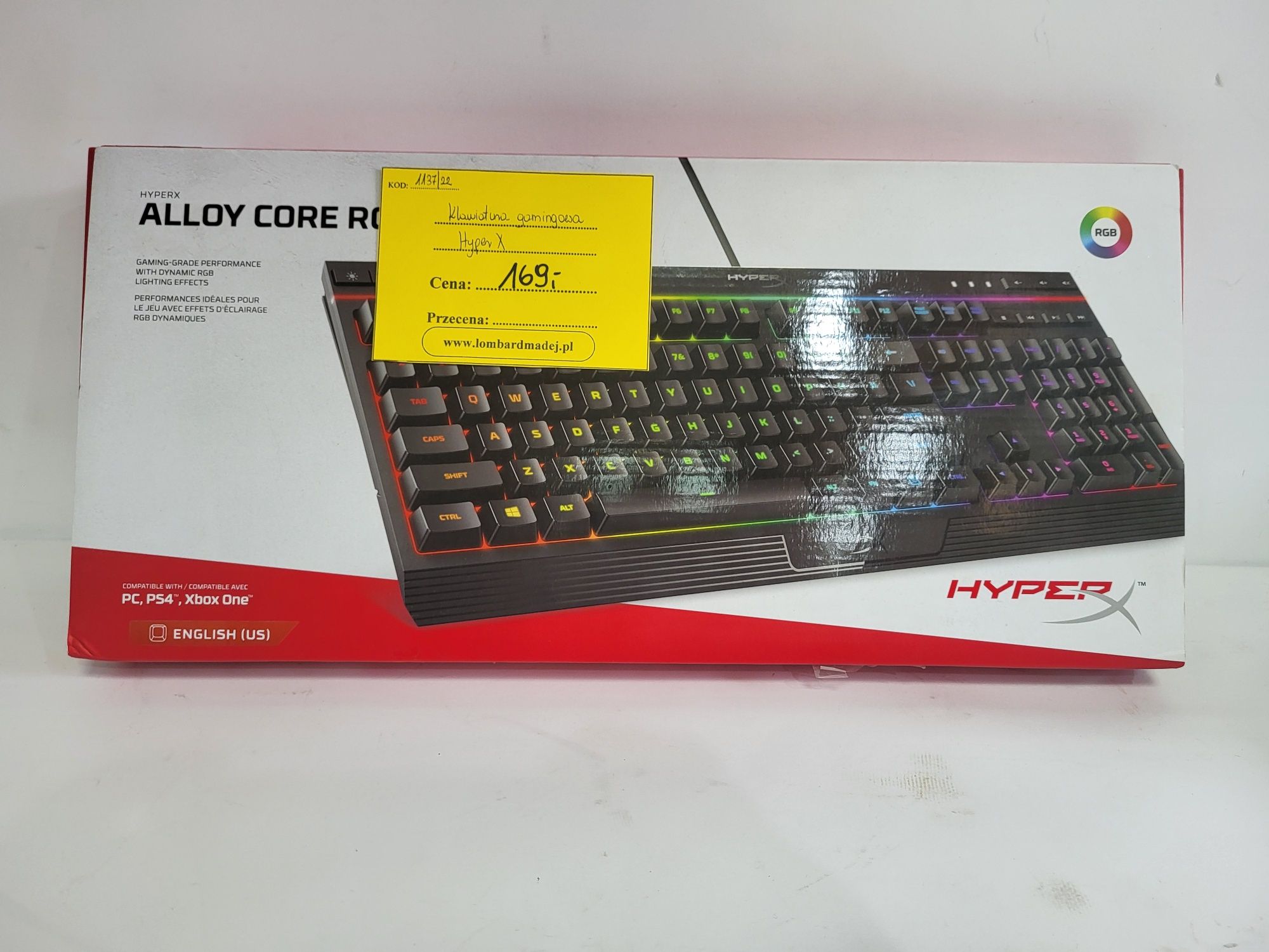 Klawiatura gamingowa HyperX Alloy Core RGB Lombard Madej Sc