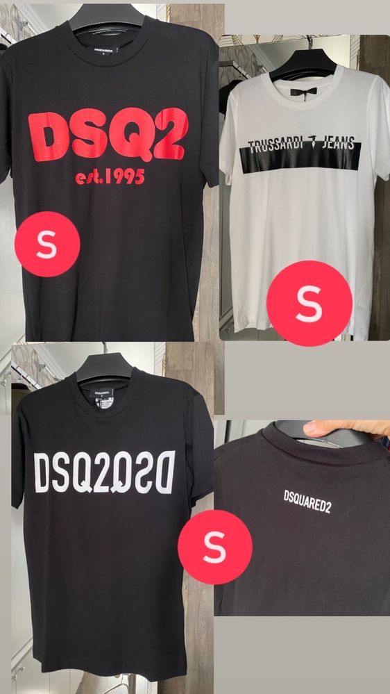 Розпродаж чоловічі футболки DG Dsquared EA7 off white