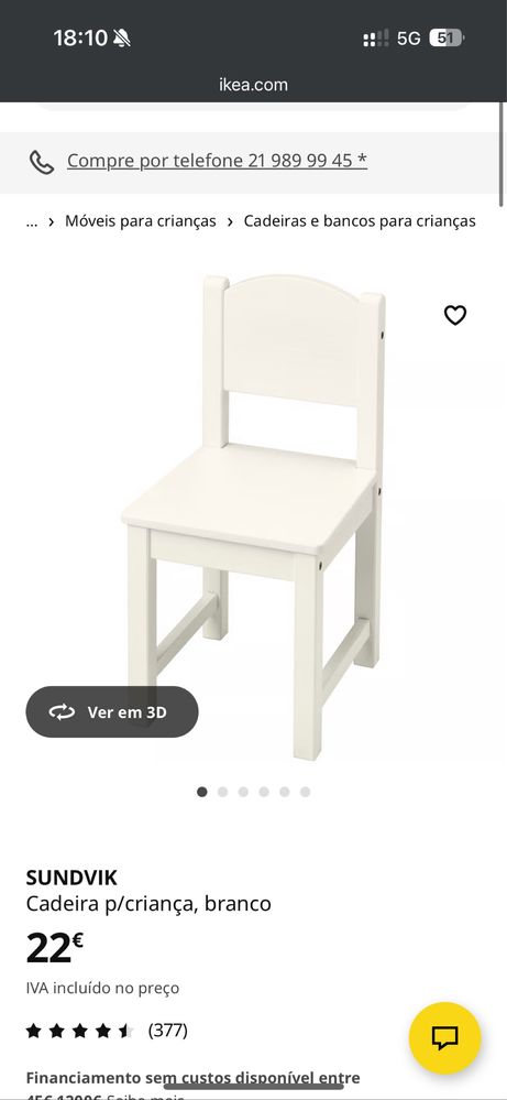 Vendo mesa e cadeira de criança ikea Sundvik
