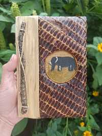 Телефонная книга блокнот из натуральных материалов, пальмовые листья..
