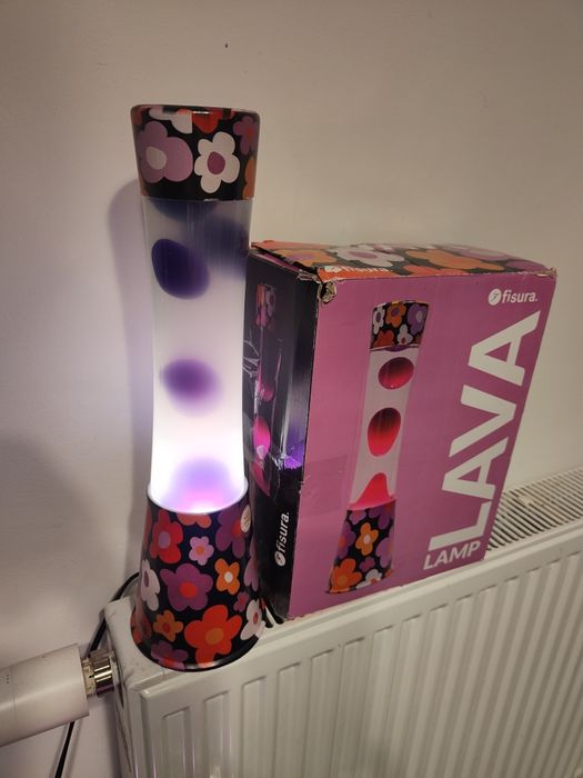 Lampa typu lawa fisura kwiaty